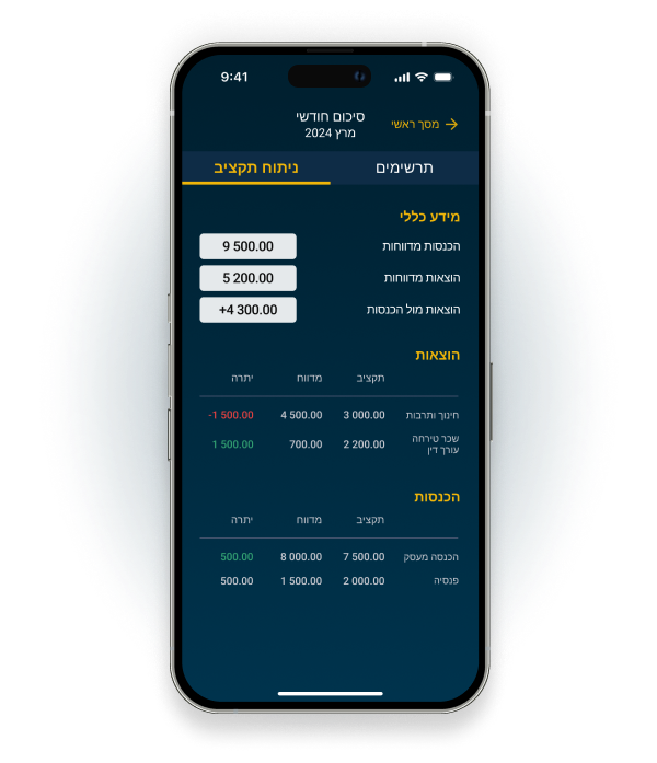 ניתוח תקציבים