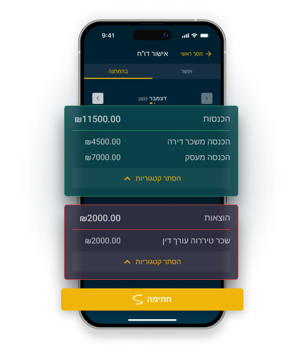 צפייה בנתוני הדו״ח מופק